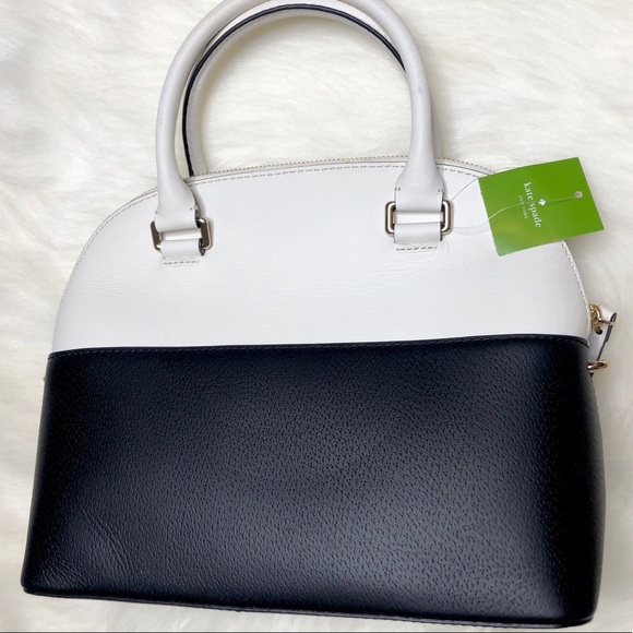 Kate Spade ♠️ NWT Black & White Satchel Bag - Picture 7 of 8
